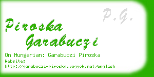 piroska garabuczi business card